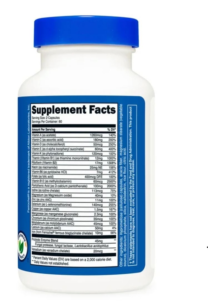 Nutricost Multivitamínico con Probióticos (Unisex)